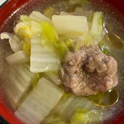 白菜を大量消費出来て、味もとっても美味しくて満足でした(^ ^)
夫からも好評で、また作ろうと思います！